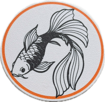 Koi carp coaster unique designs 3d printed