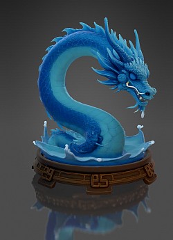 Water dragon fish tank ornament
